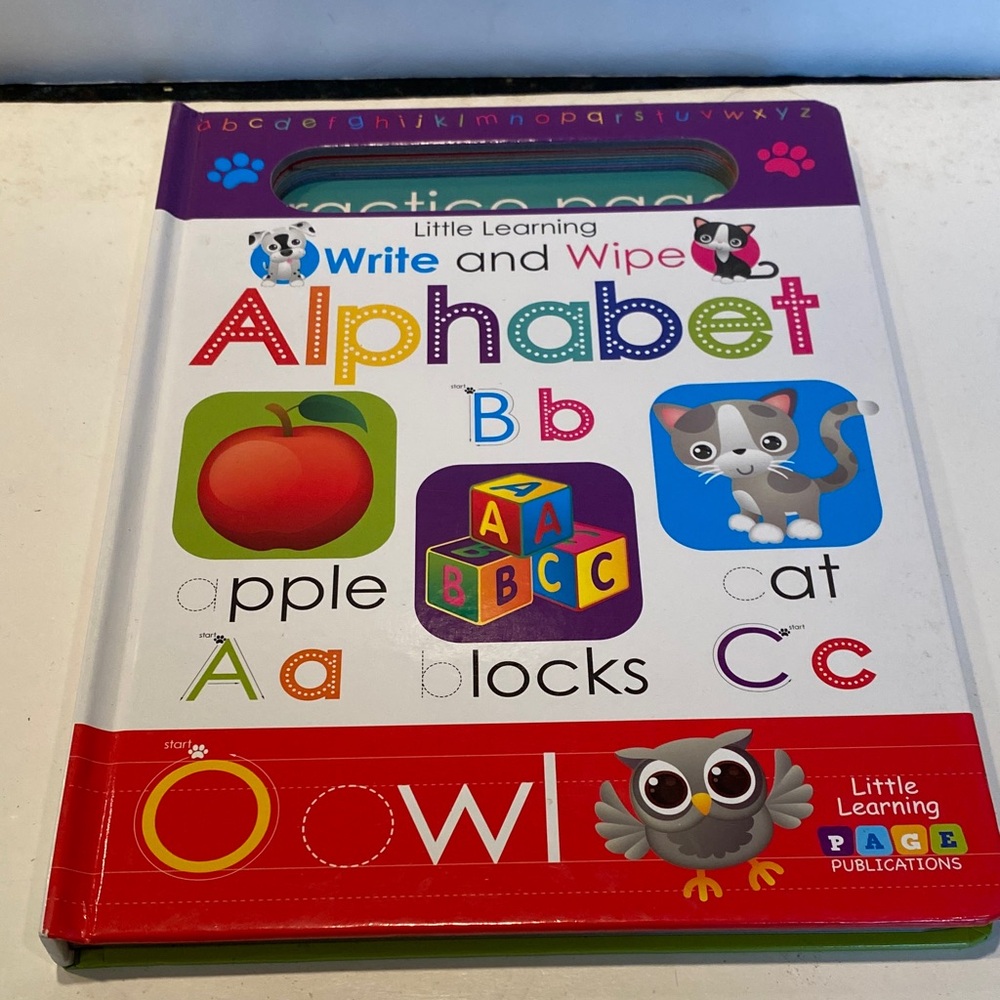 “Little Learning Write and Wipe Alphabet Book,”